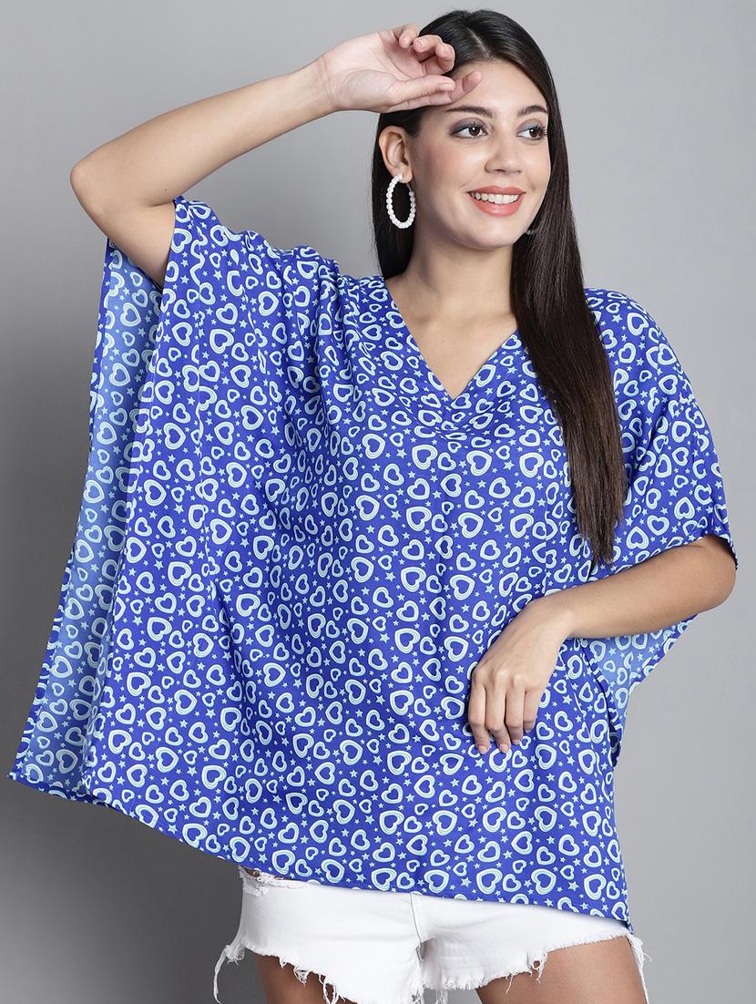 blue quirky kaftan top - 20309408 - Standard Image - 1