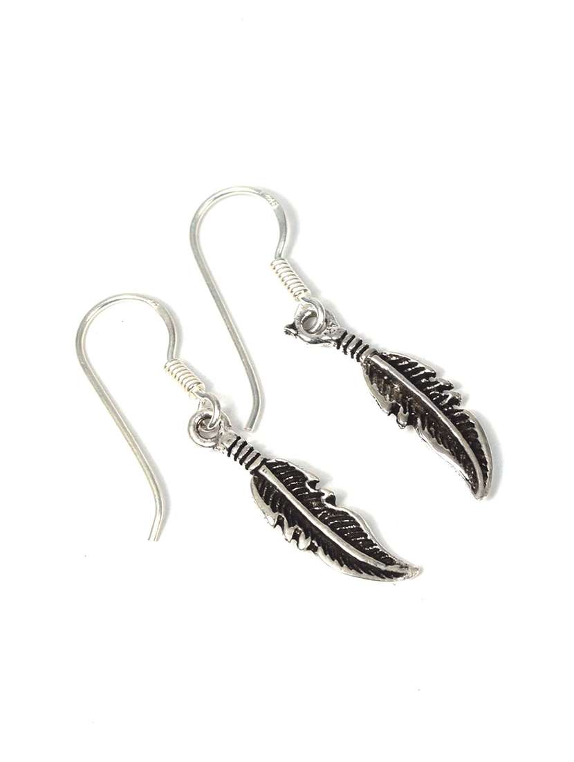 women silver drop earrings