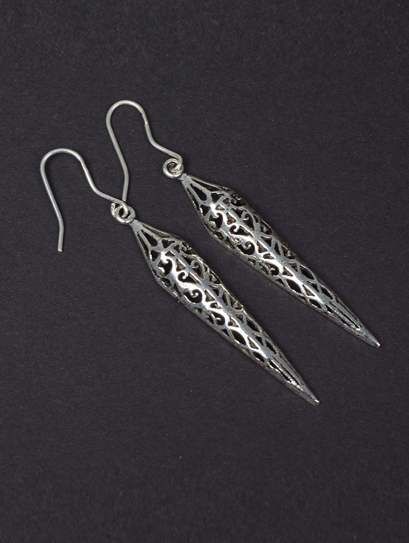 women silver drop earrings - 20309538 -  Standard Image - 1
