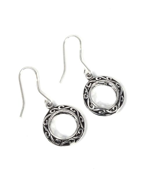 women silver hoop earrings - 20309542 - Standard Image - 0