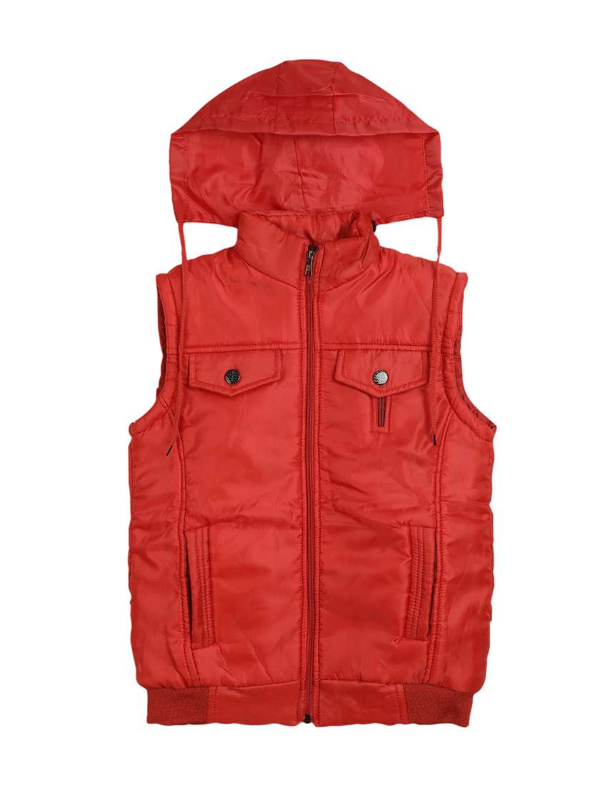 red cotton quilted jackets & coat
