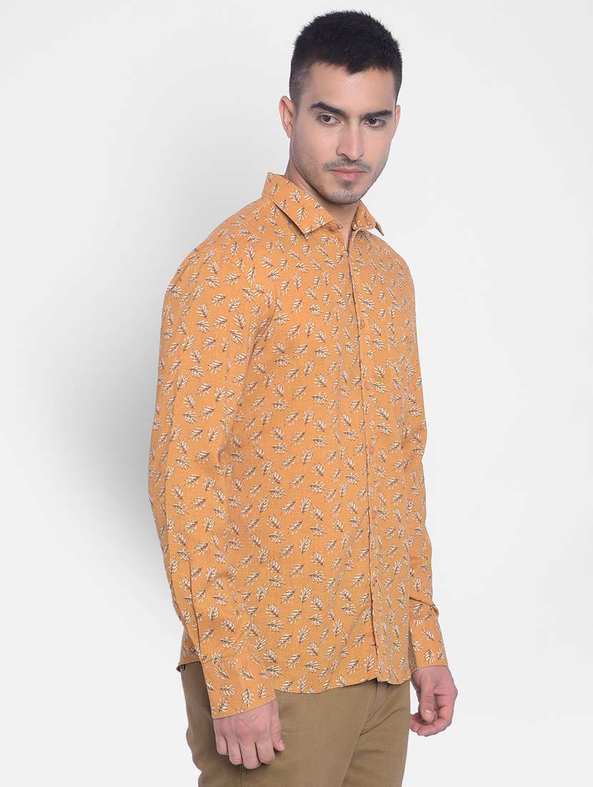 mens leaf print casual shirt - 20311131 -  Standard Image - 1