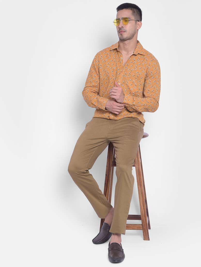 mens leaf print casual shirt - 20311131 -  Standard Image - 4