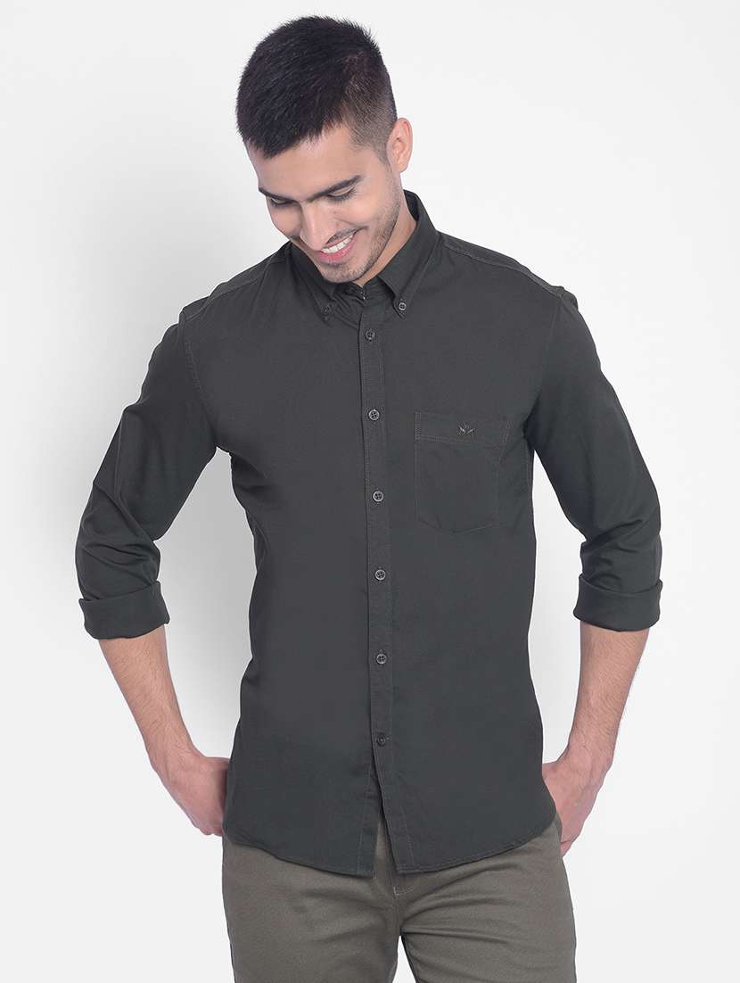 mens solid casual shirt