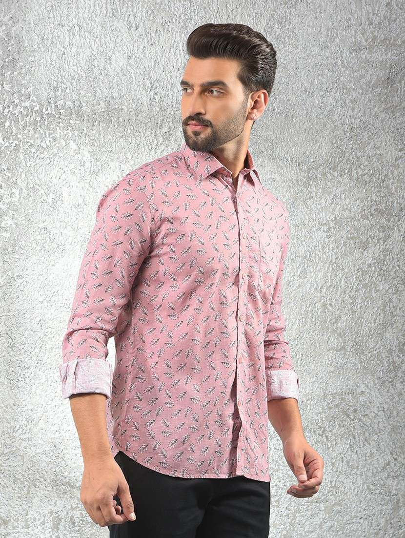 Mens Leaf Print Casual Shirt - 20311176 -  Standard Image - 1