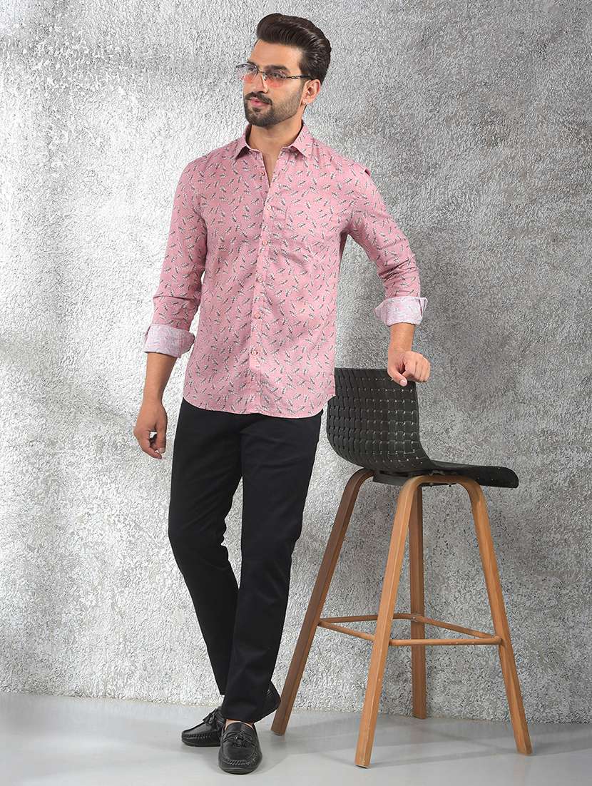 Mens Leaf Print Casual Shirt - 20311176 -  Standard Image - 4