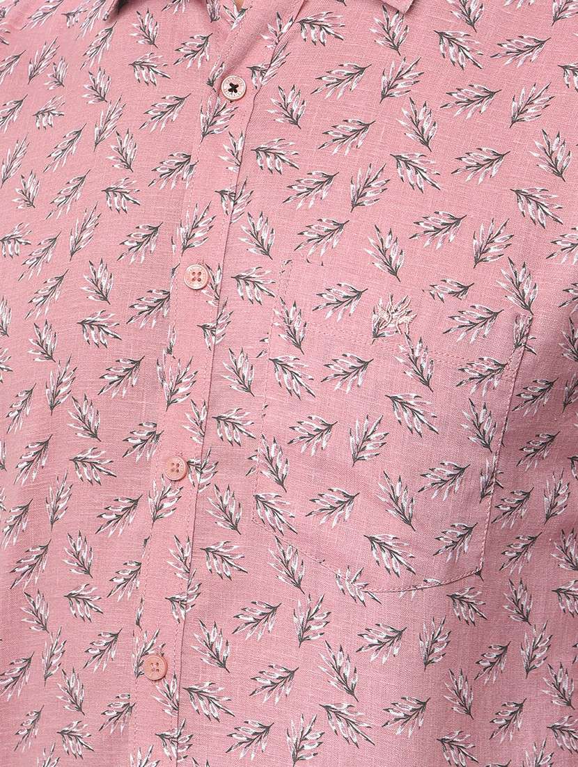 Mens Leaf Print Casual Shirt - 20311176 -  Standard Image - 6
