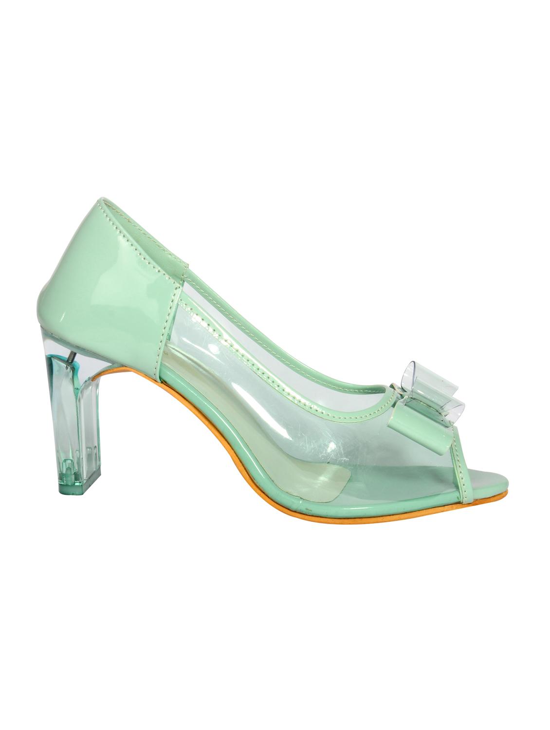 sea green patent leather slip on pumps - 20312153 -  Standard Image - 1