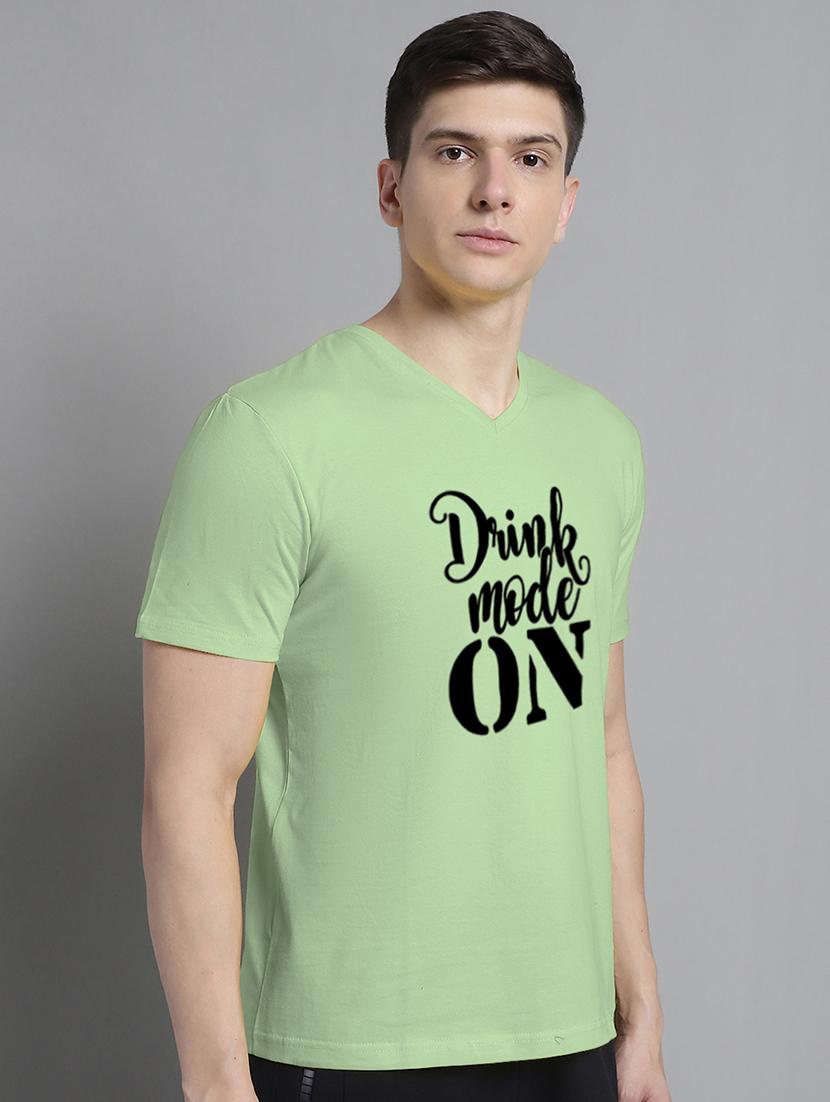 men green cotton chest print t-shirt - 20312177 -  Standard Image - 1