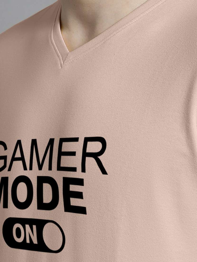 men beige cotton chest print t-shirt - 20312197 -  Standard Image - 4