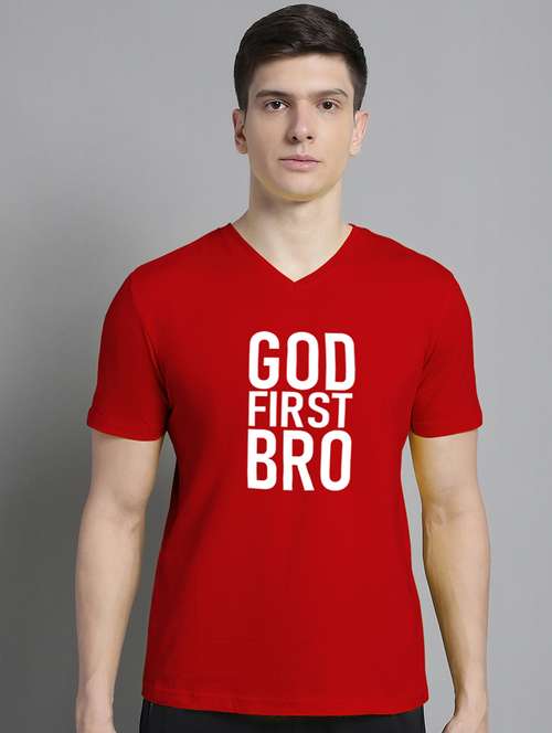 men front print short sleeve t-shirt - 20312199 - Standard Image - 0