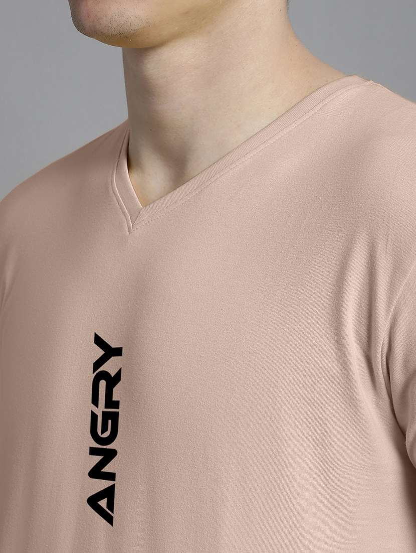 men v-neck graphic chest print t-shirt - 20312217 -  Standard Image - 4