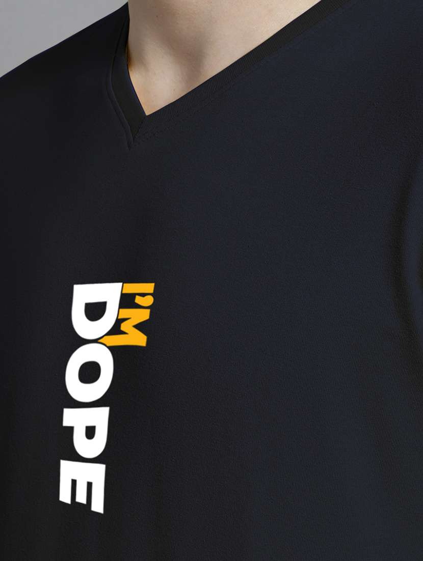 men navy blue cotton chest print t-shirt - 20312223 -  Standard Image - 4