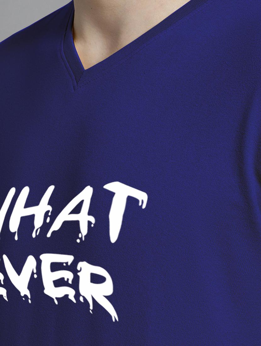 men blue cotton chest print t-shirt - 20312257 - Standard Image - 4