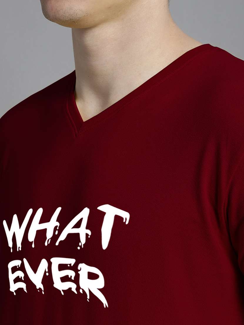 men v-neck graphic chest print t-shirt - 20312259 -  Standard Image - 4