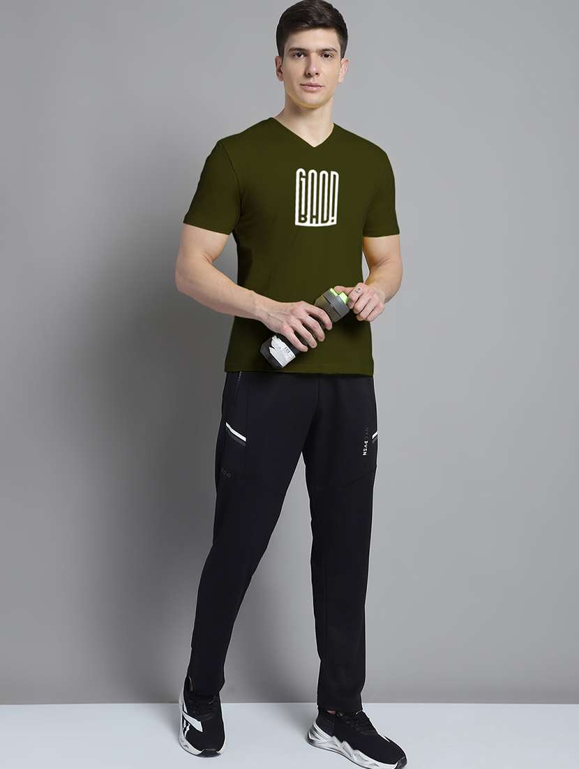 men v-neck chest printed t-shirt - 20312283 -  Standard Image - 4