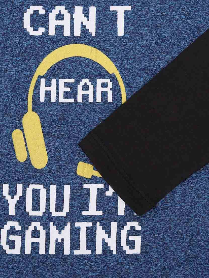 boys round neck printed nightwear pyjama set  - 20316027 -  Standard Image - 4