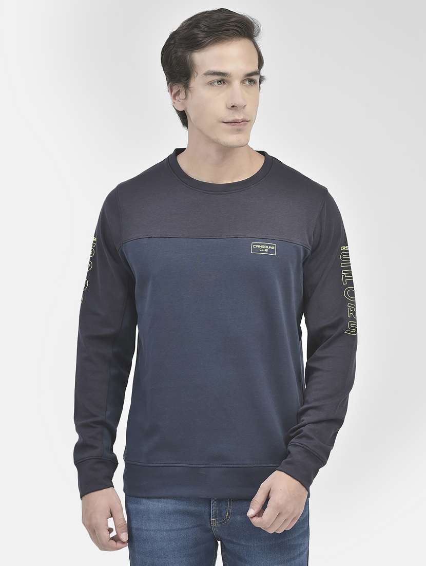 mens color block sweatshirt