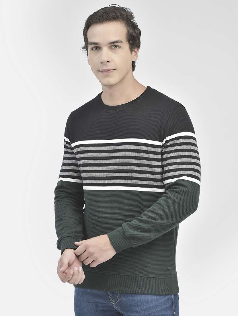 mens striped sweatshirt