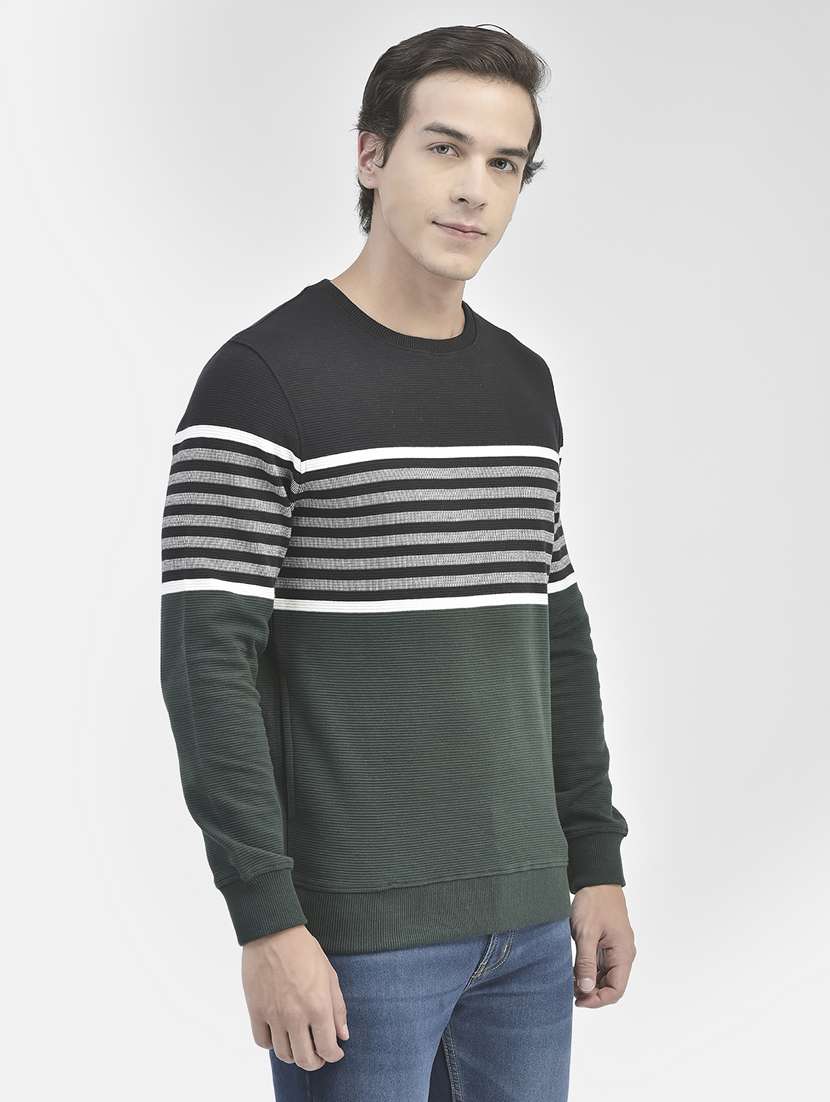 mens striped sweatshirt - 20316175 -  Standard Image - 1