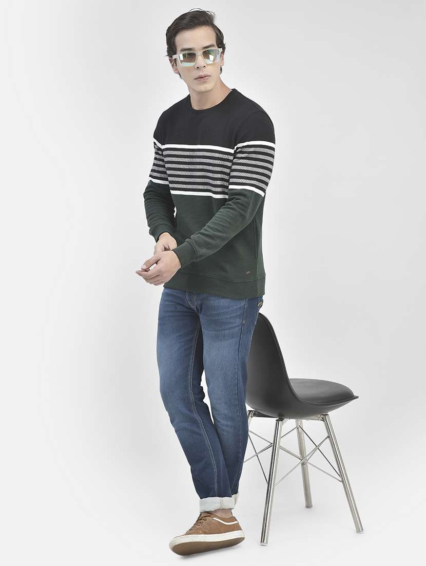 mens striped sweatshirt - 20316175 -  Standard Image - 4