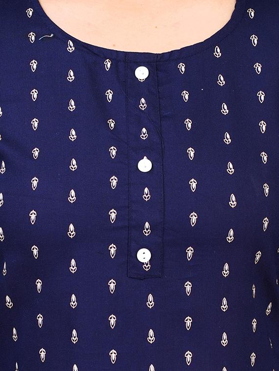 navy blue printed regular top - 20319403 - Standard Image - 4
