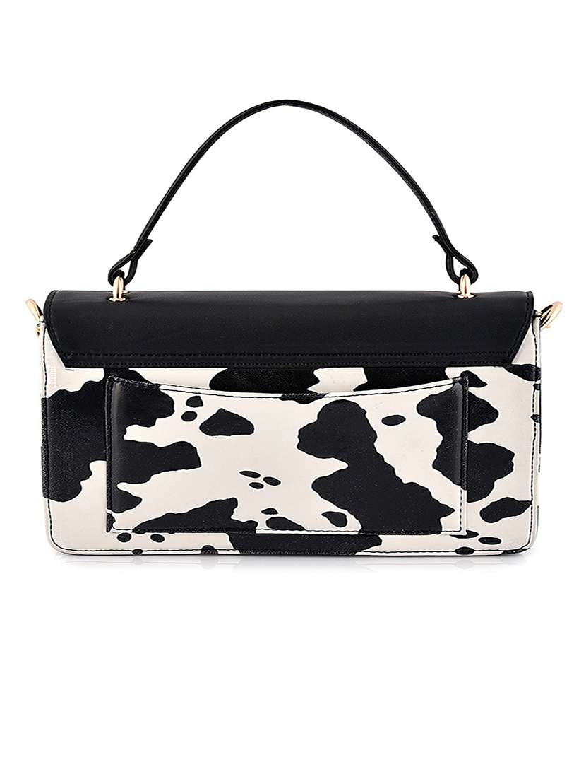 white leatherette (pu) regular sling bag - 20322616 -  Standard Image - 1