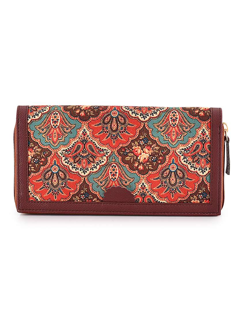 multi colored canvas wallet