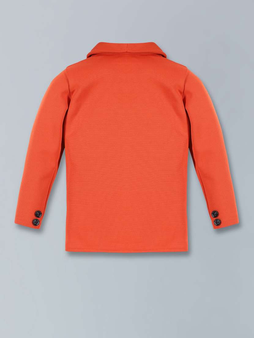 boy orange solid long sleeves blazer  - 20322668 -  Standard Image - 1