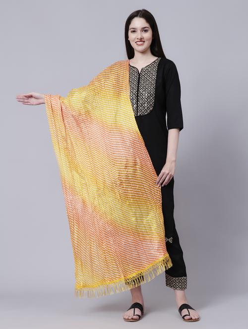 leheriya print dupatta - 20322764 - Standard Image - 0
