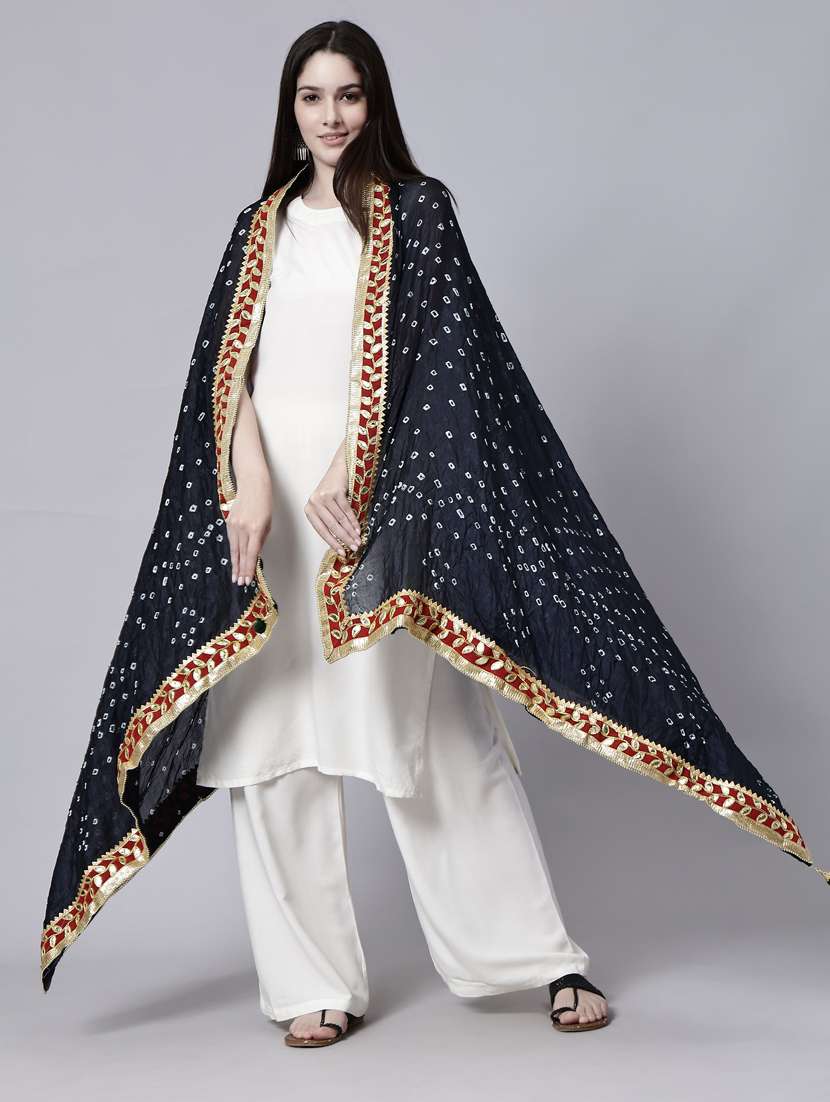 black chiffon dupatta - 20322775 -  Standard Image - 1