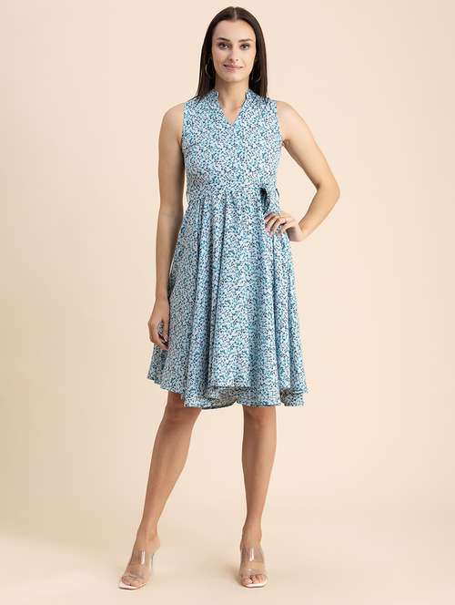 purist blue floral fit & flare dress - 20322957 -  Standard Image - 0