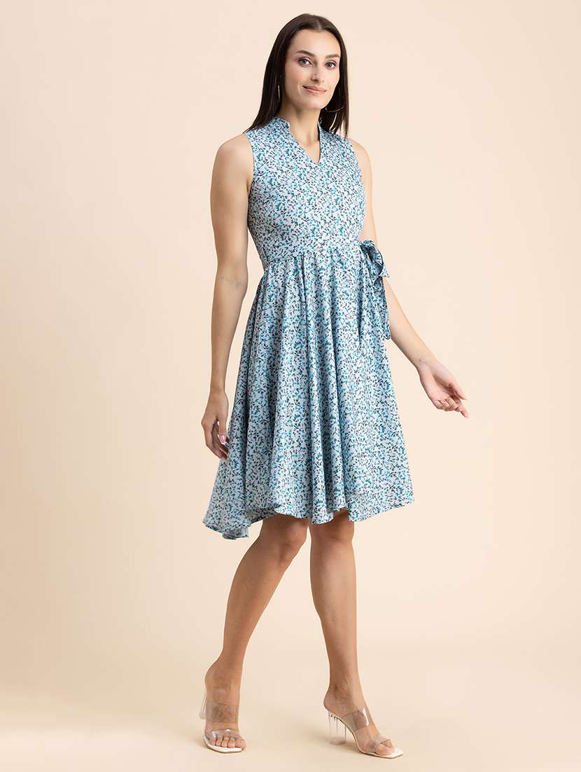 purist blue floral fit & flare dress - 20322957 -  Standard Image - 1