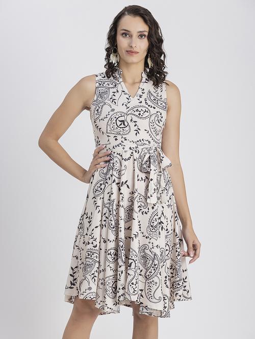 beige paisley print empire line dress - 20322959 -  Standard Image - 0