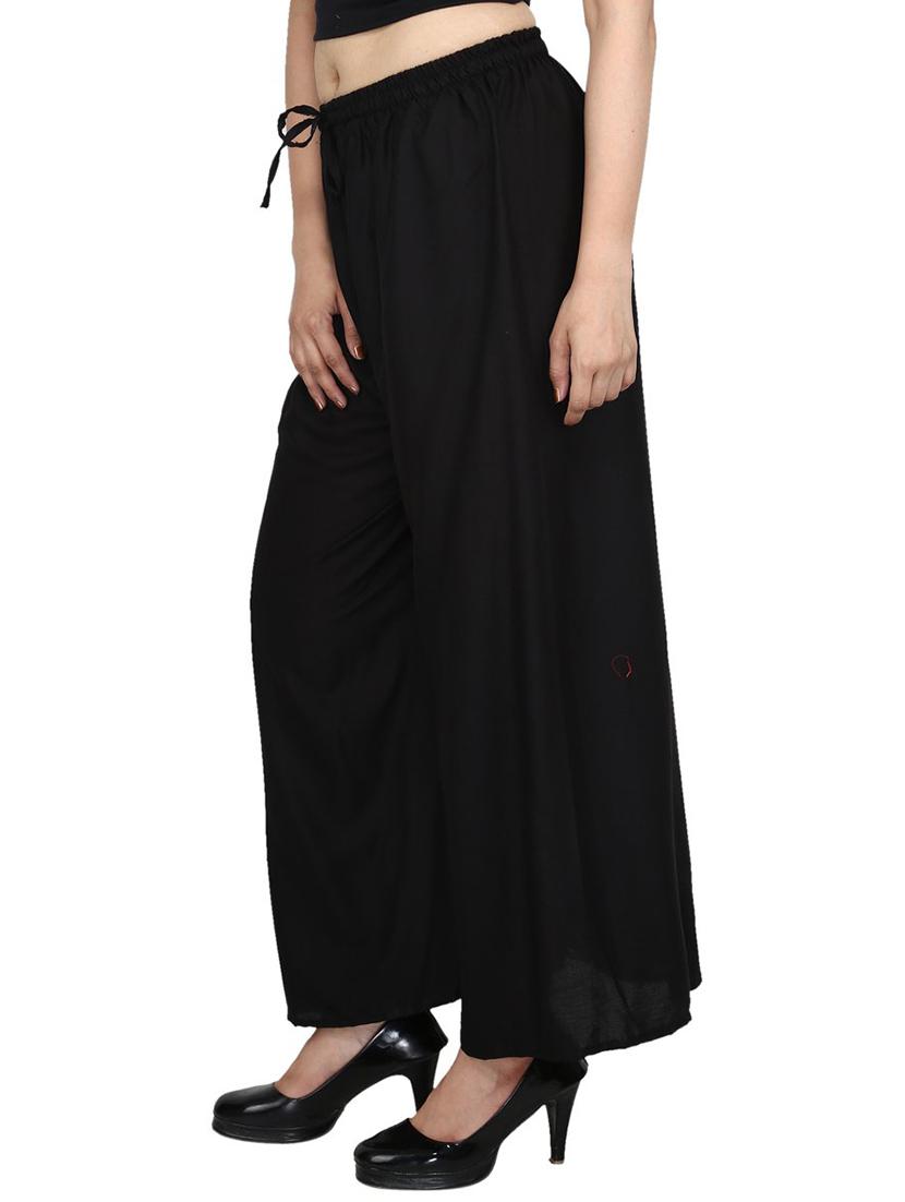 women black solids palazzo - 20322971 - Standard Image - 1