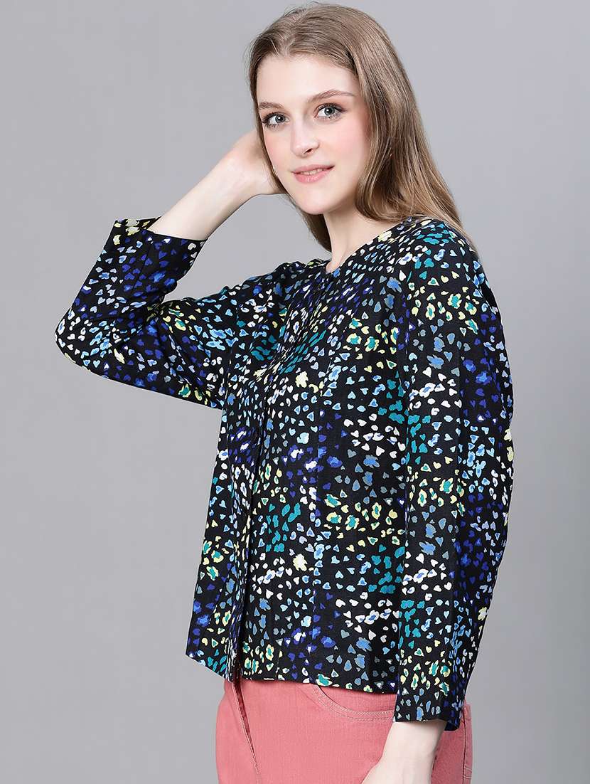 multi colored printed jacket - 20323095 -  Standard Image - 1