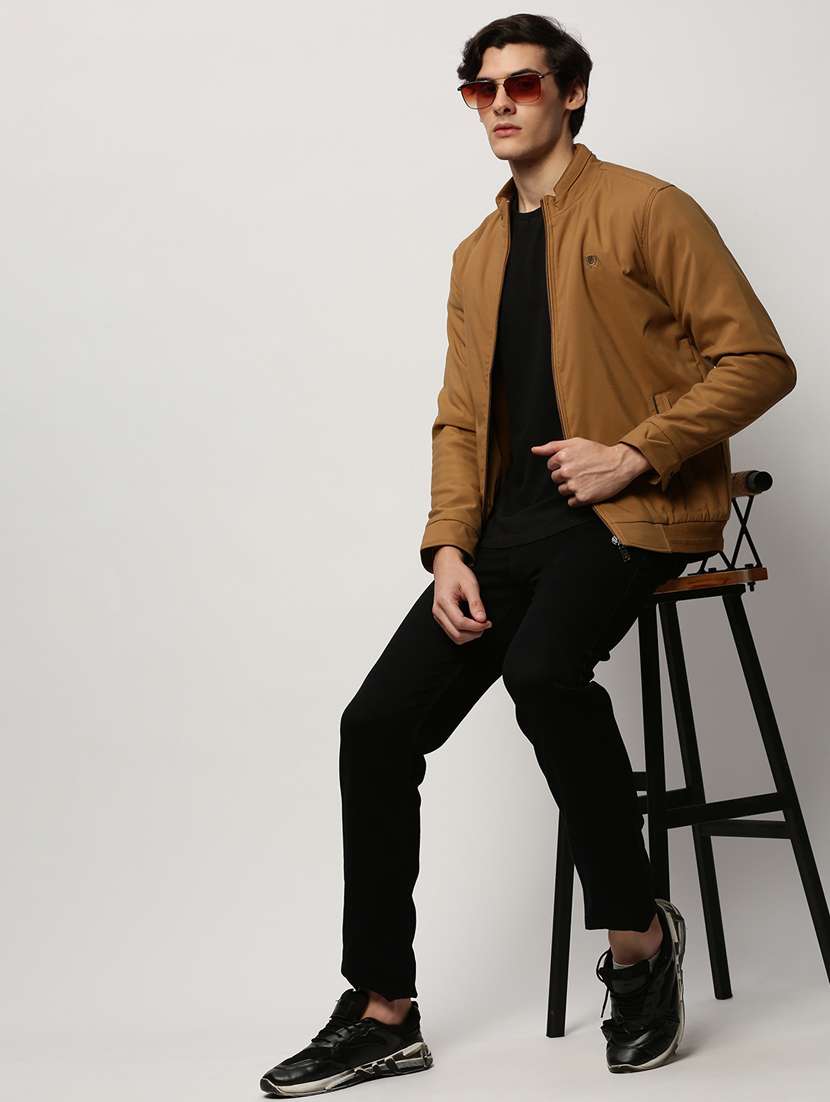 brown nylon bomber jacket - 20325224 -  Standard Image - 4