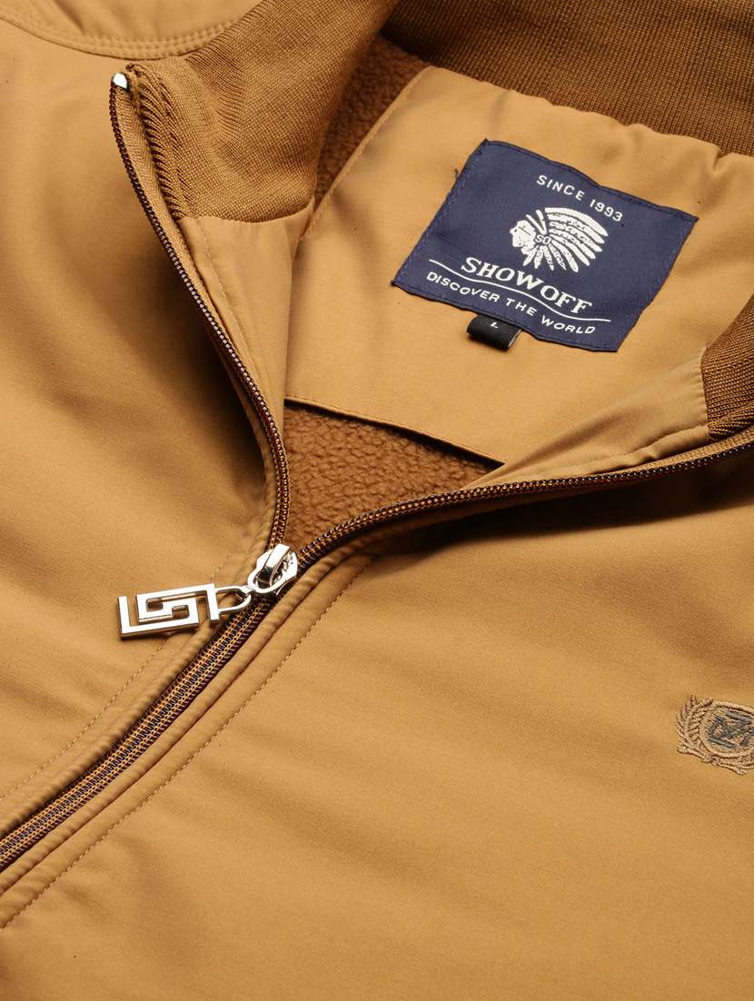 brown nylon bomber jacket - 20325224 -  Standard Image - 6