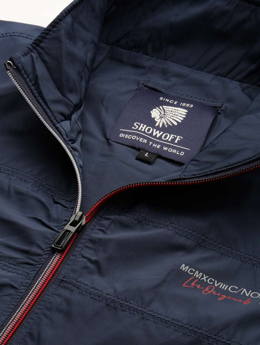 navy blue nylon bomber jacket - 20325241 -  Standard Image - 6