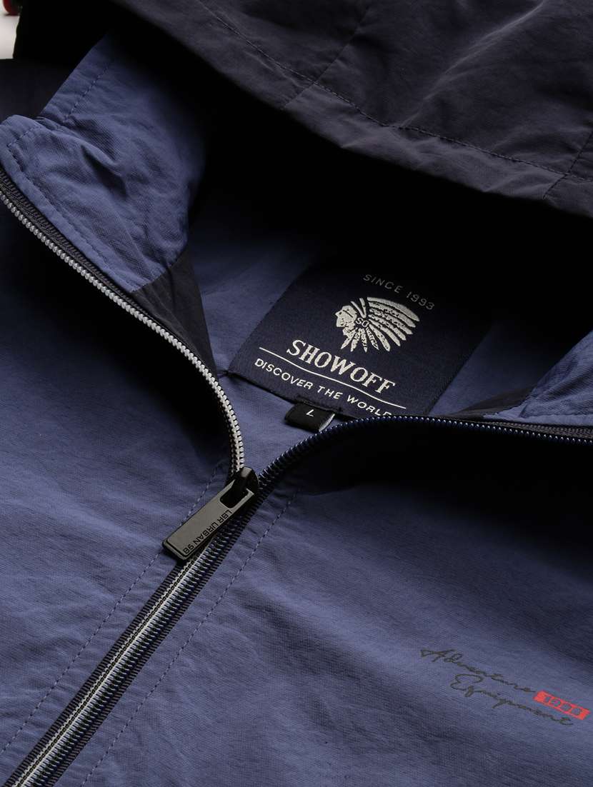 navy blue nylon bomber jacket - 20325244 -  Standard Image - 6