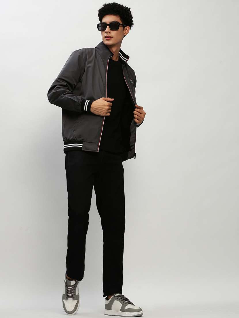 grey nylon bomber jacket - 20325248 -  Standard Image - 4