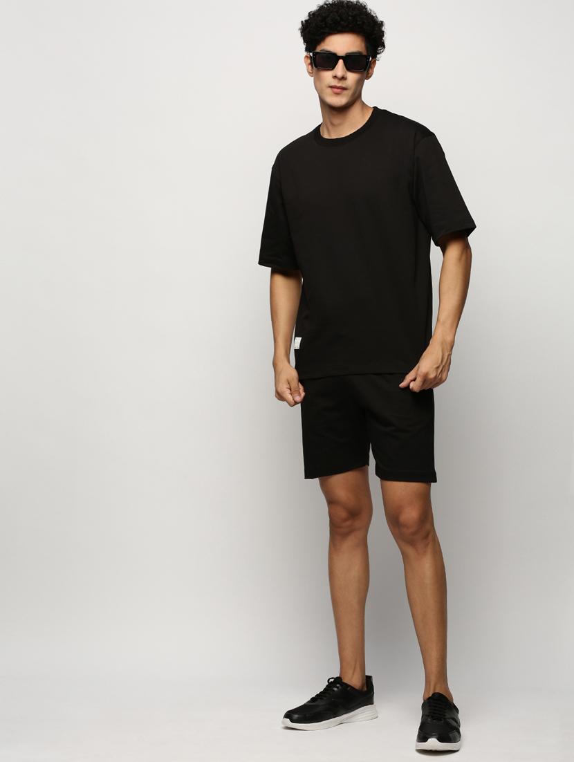 men round neck solid co-ord set - 20325256 - Standard Image - 4