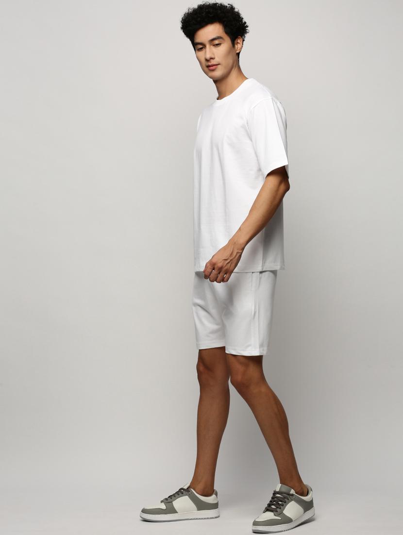 men round neck solid co-ord set - 20325257 - Standard Image - 1