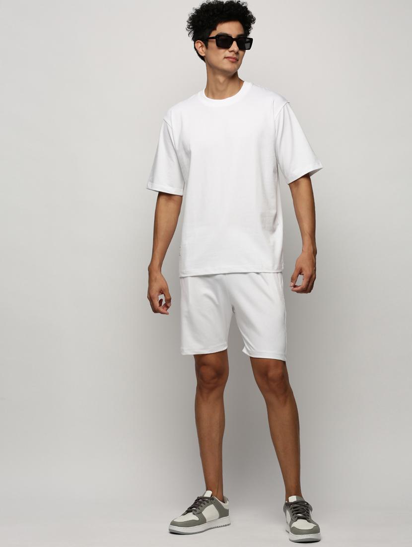 men round neck solid co-ord set - 20325257 - Standard Image - 4