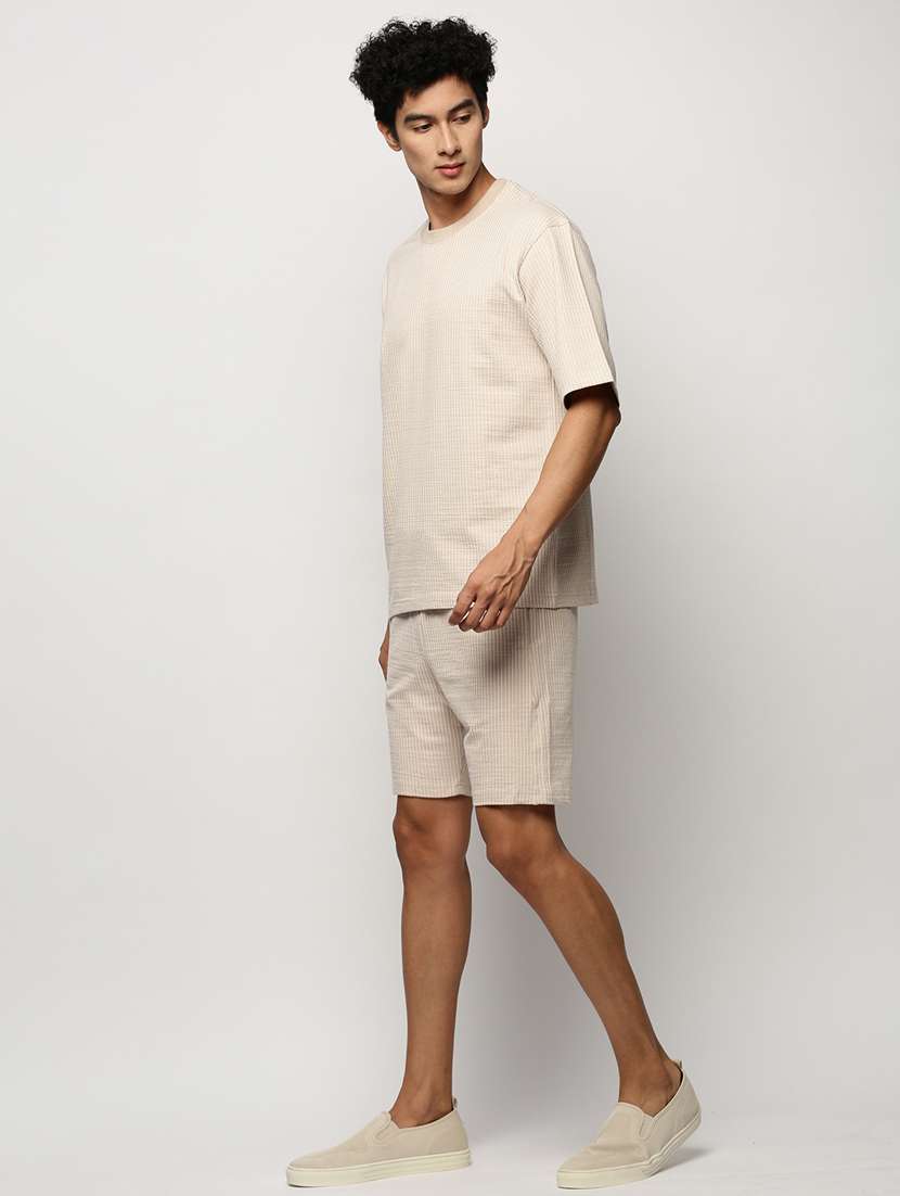 men round neck shorts & t-shirt co-ord set - 20325262 -  Standard Image - 1
