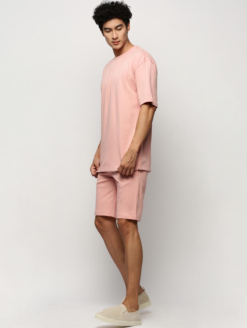 men round neck shorts & t-shirt co-ord set - 20325291 - Standard Image - 1
