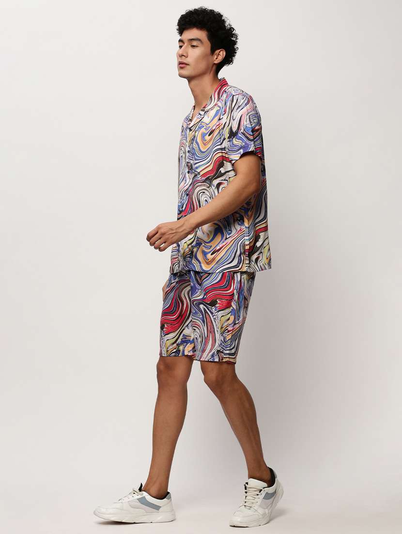 multi colored abstract print co-ord set - 20325296 -  Standard Image - 1