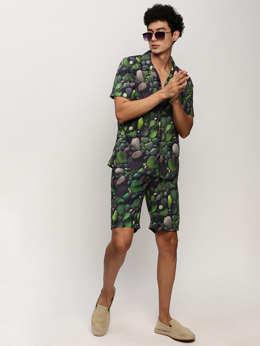 men green printed co-ord set - 20325301 - Standard Image - 4