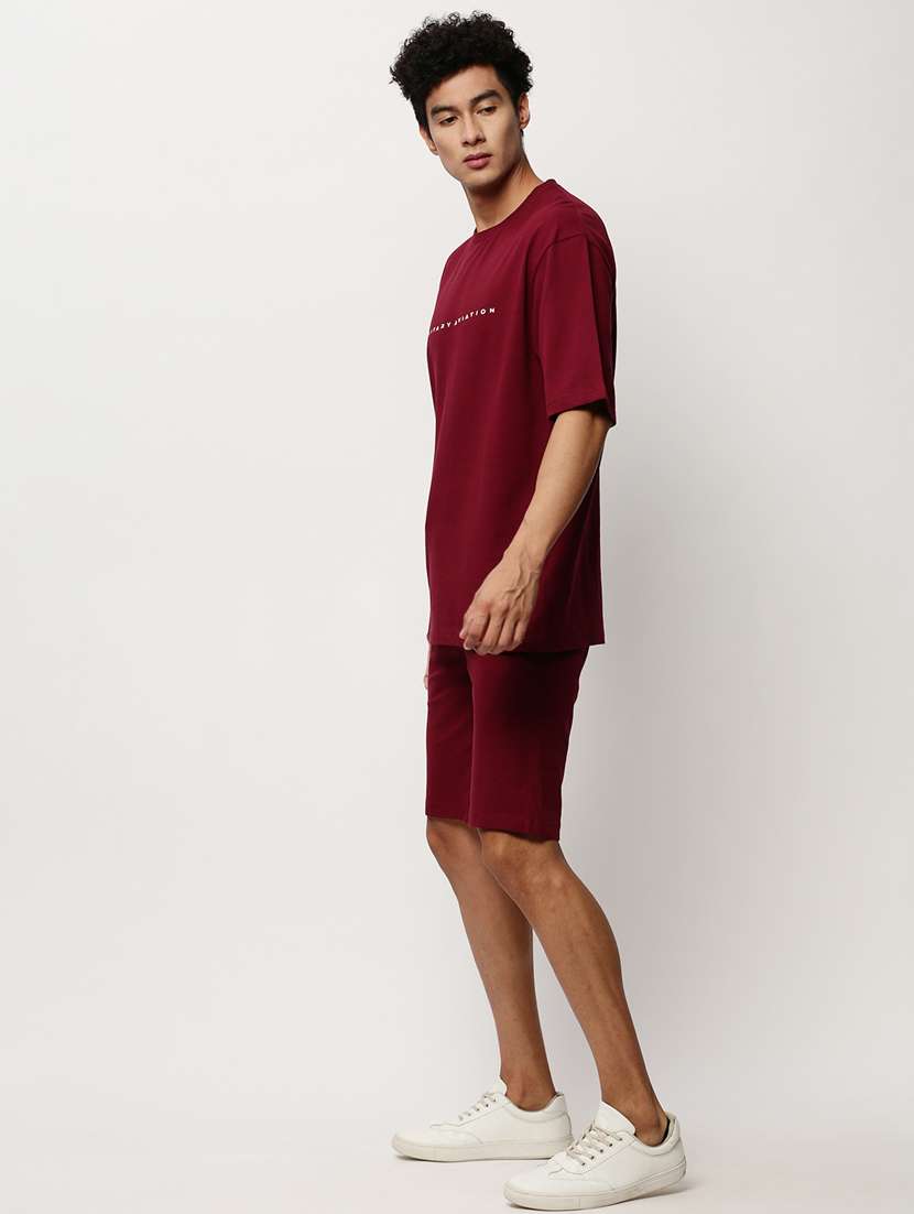 men red typographic print co-ord set - 20325326 - Standard Image - 1