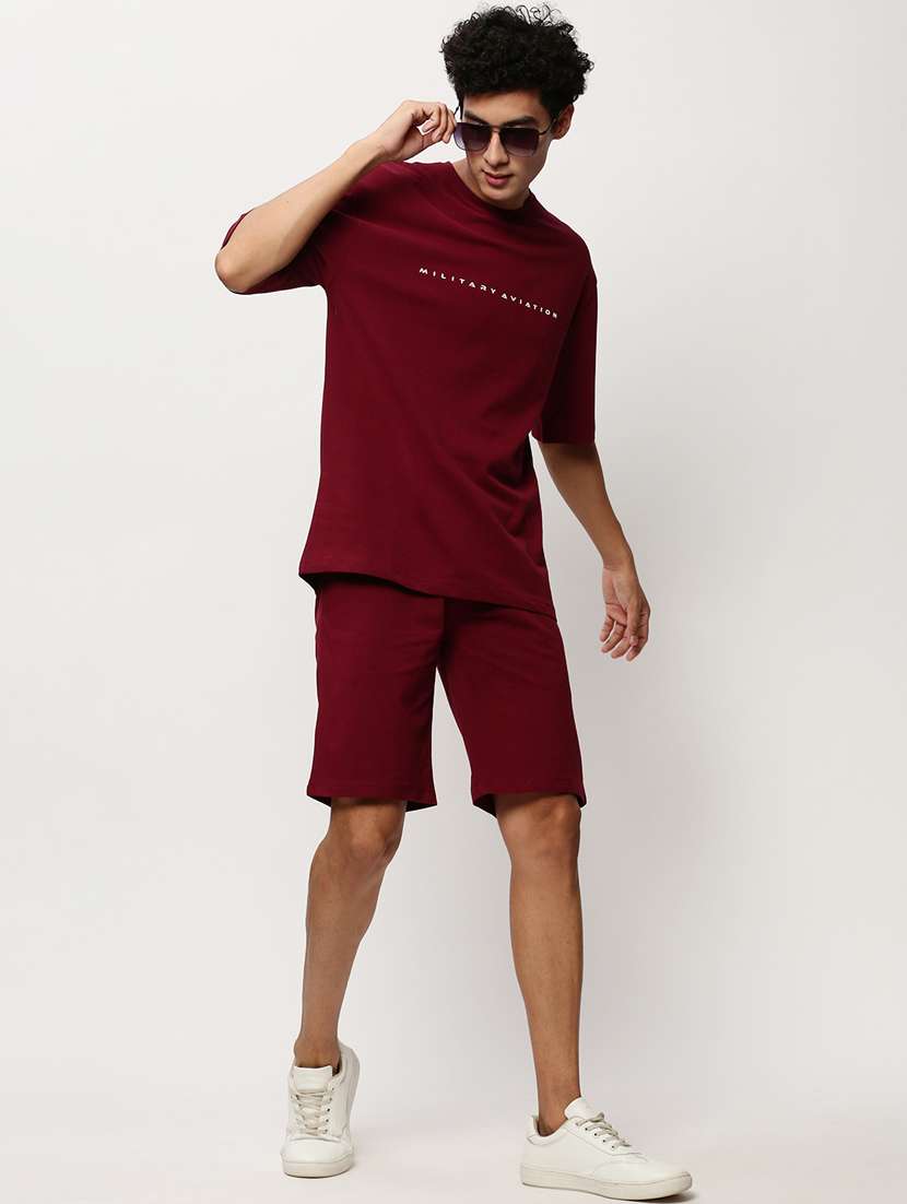 men red typographic print co-ord set - 20325326 - Standard Image - 4